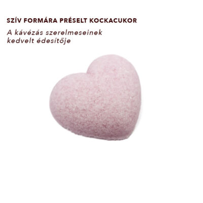 Rózsaszín szív alakú formacukor