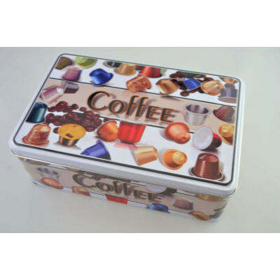 Kávékapszula mintás szögletes kávé és kapszulatartó doboz